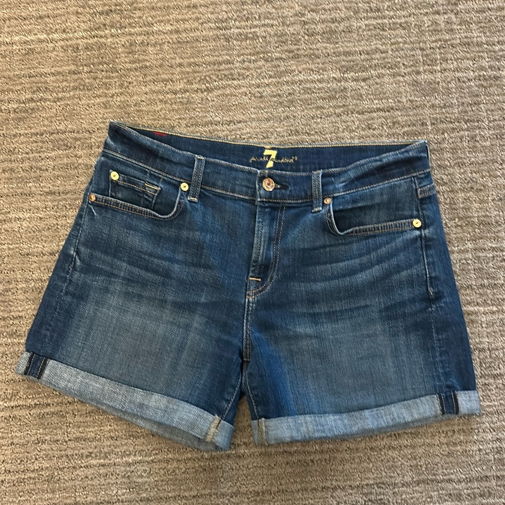 7 for all mankind jean shorts